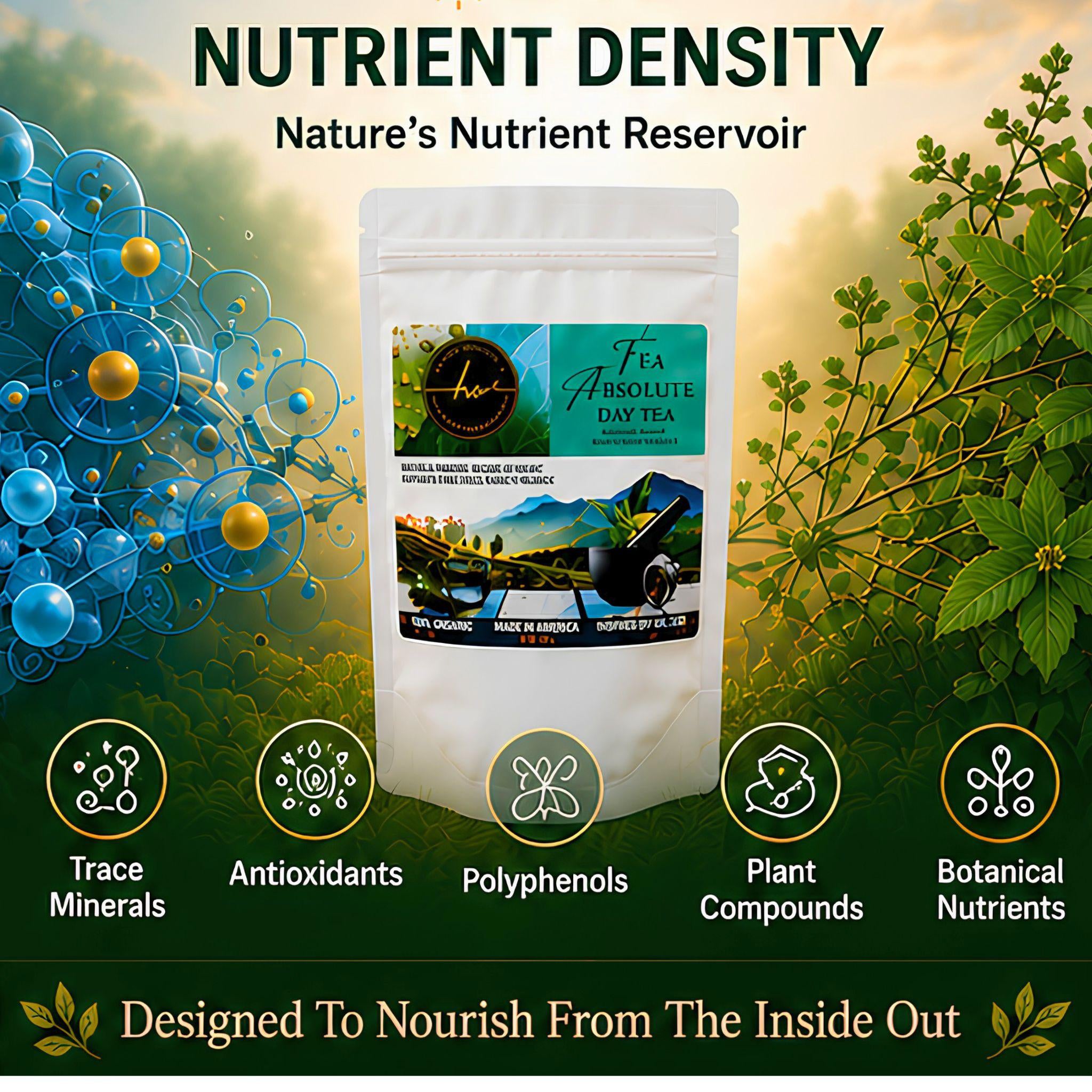 Tea Absolute Alkablend – Organic Loose Leaf Herbal Tea, 20-Ingredient Botanical Wellness Blend for Gut Health, Detox & Immune Support – Daytime Energy & Focus Blend, Caffeine-Free
