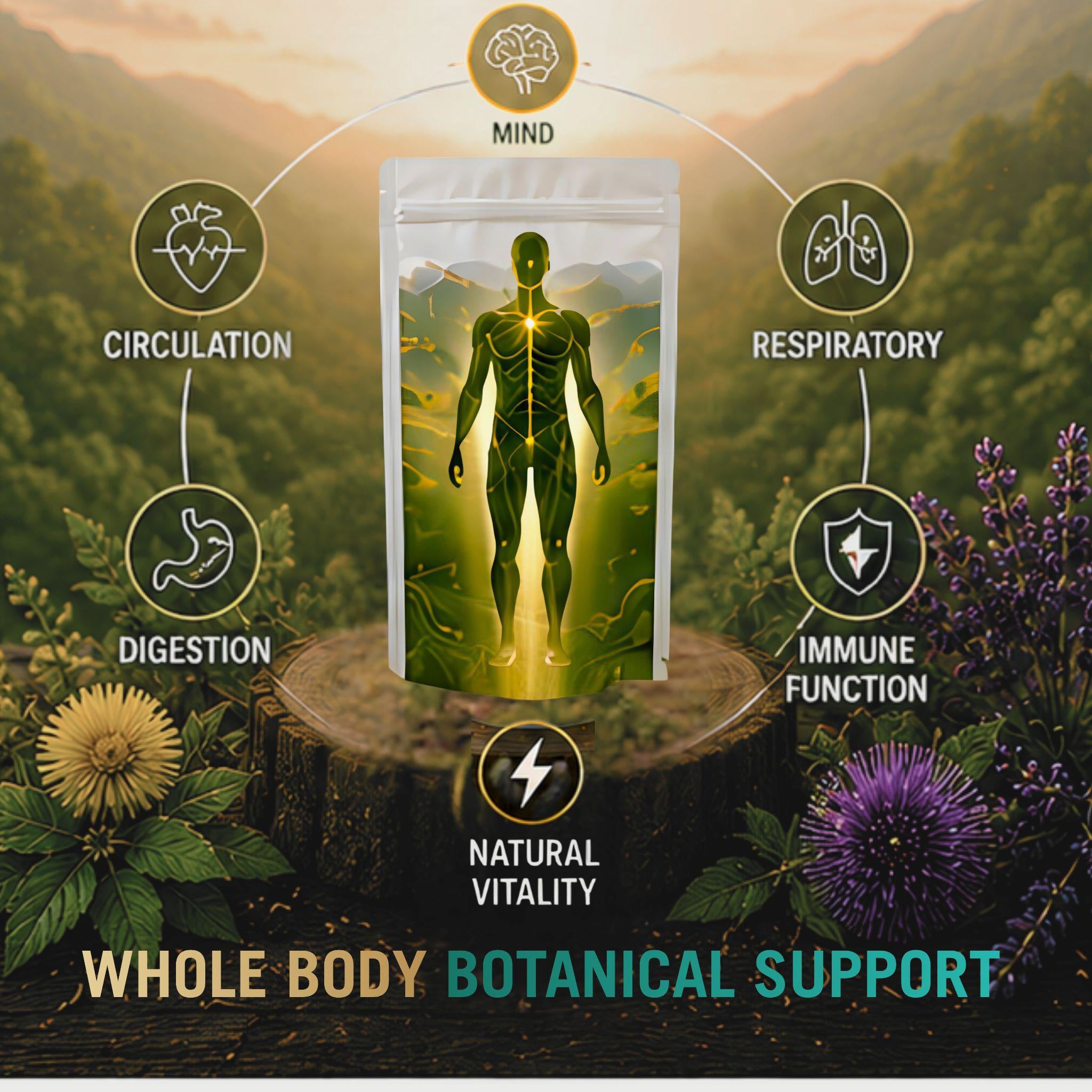 Tea Absolute Alkablend – Organic Loose Leaf Herbal Tea, 20-Ingredient Botanical Wellness Blend for Gut Health, Detox & Immune Support – Daytime Energy & Focus Blend, Caffeine-Free